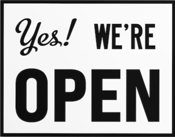 We’re Open